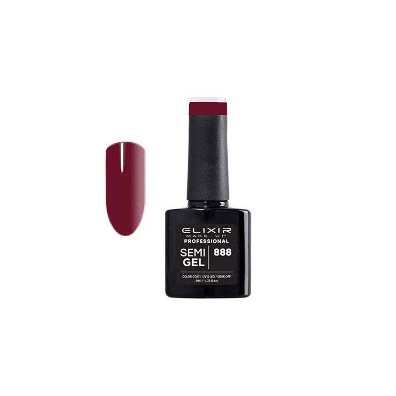Esmalte Permanente De Uñas Elixir Semi Gel Nº 888 Plum-Sorci